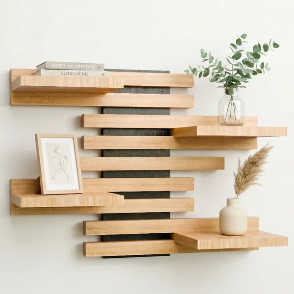 Qoka Shelf, black base panel